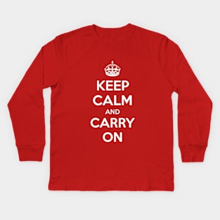 Keep Calm and Carry On Kids Long Sleeve T-Shirt